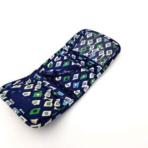 Vera Bradley Mosaic Blue Petite Trifold Wallet ID Case Change Credit Card